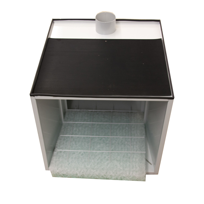 Cabine aspirante pour échantillon couleur