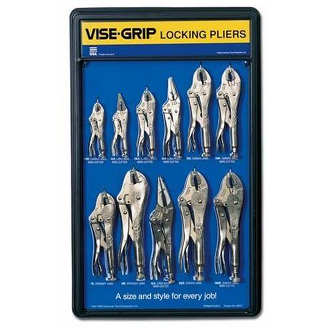Jeu de pinces vise-grip sur panneau