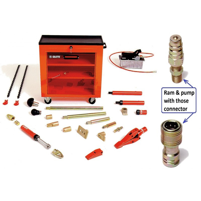 Ensemble hydraulique dans chariot