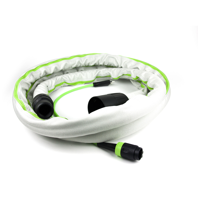 Tuyau d'aspiration avec gaine de protection et câble plug-it