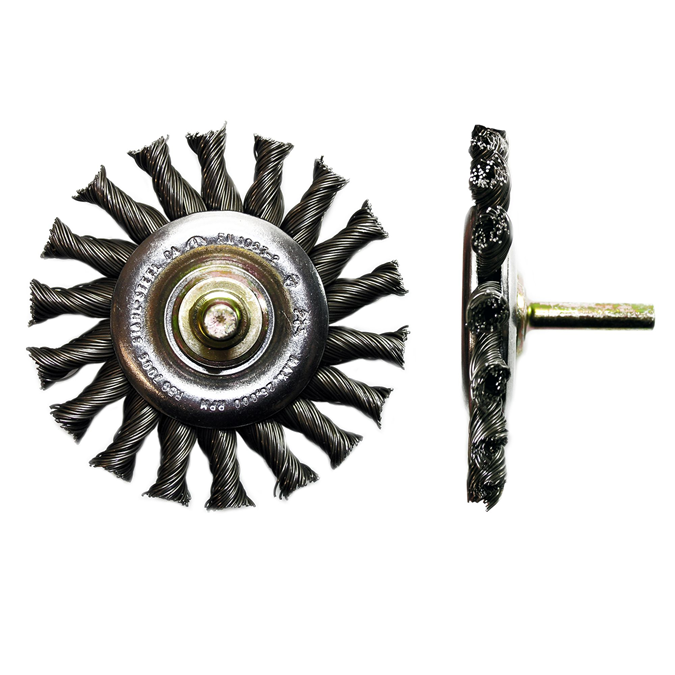 Brosse acier tressée